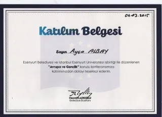 Uzm. Fzt. Ayça Albay profilinde yer alan galeri fotoğrafı.