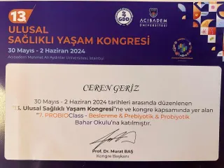 Dyt. Ceren Geriz profilinde yer alan galeri fotoğrafı.
