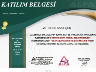 Dyt. Buse Akay Şen profilinde yer alan galeri fotoğrafı.