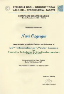 Prof. Dr. Nuri Özgirgin profilinde yer alan galeri fotoğrafı.