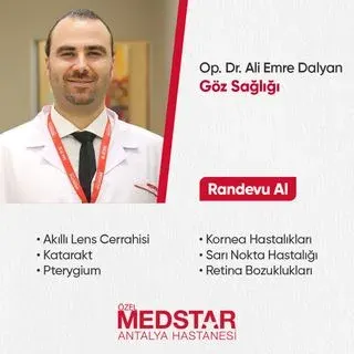 Op. Dr. Ali Emre Dalyan — Göz Hastalıkları, Muratpaşa, Antalya. Portre fotoğrafı.