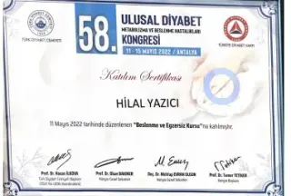 Dyt. Hilal Yazıcı profilinde yer alan galeri fotoğrafı.