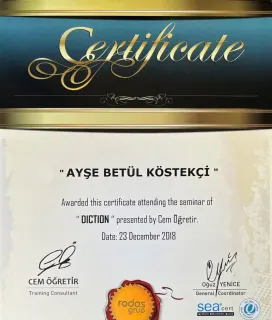 Kl. Psk. Ayşe Betül Köstekçi profilinde yer alan galeri fotoğrafı.
