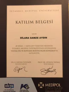 Uzm. Dkt. Dilara Gamze Aydın profilinde yer alan galeri fotoğrafı.
