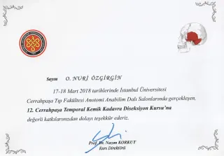 Prof. Dr. Nuri Özgirgin profilinde yer alan galeri fotoğrafı.
