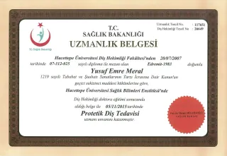Dr. Dt. Yusuf Emre Meral profilinde yer alan galeri fotoğrafı.