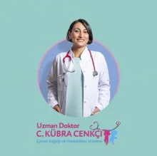 Uzm. Dr. C. Kübra Cenkçi — Çocuk Sağlığı Ve Hastalıkları, İstanbul. Portre fotoğrafı.