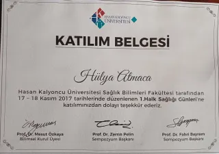 Dyt. Hülya Atmaca profilinde yer alan galeri fotoğrafı.