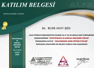 Dyt. Buse Akay Şen profilinde yer alan galeri fotoğrafı.