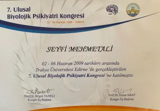 Uzm. Dr. Seyfi Memetali profilinde yer alan galeri fotoğrafı.