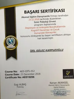 Uzm. Psk. İzel Güleç Karpuzoğlu profilinde yer alan galeri fotoğrafı.