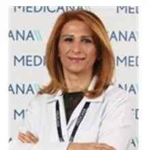 Op. Dr. Perihan Topçu — Çocuk Cerrahisi, Nilüfer, Bursa. Portre fotoğrafı.