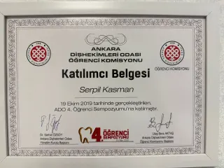 Dt. Sümeyye Serpil Kasman profilinde yer alan galeri fotoğrafı.