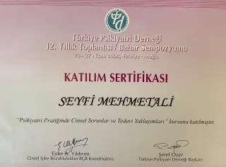 Uzm. Dr. Seyfi Memetali profilinde yer alan galeri fotoğrafı.