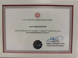 Dt. Sümeyye Serpil Kasman profilinde yer alan galeri fotoğrafı.