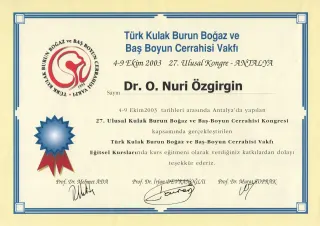 Prof. Dr. Nuri Özgirgin profilinde yer alan galeri fotoğrafı.