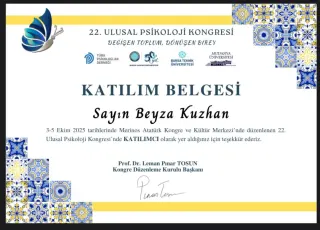 Uzm. Psk. Beyza Kuzhan Karakaş profilinde yer alan galeri fotoğrafı.
