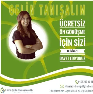 Dyt. Fatma Hacışabanoğlu profilinde yer alan galeri fotoğrafı.