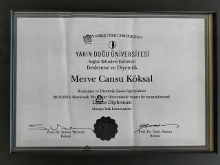 Dyt. Cansu Köksal profilinde yer alan galeri fotoğrafı.
