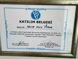 Uzm. Dr. Naciye Kılıç Aydın profilinde yer alan galeri fotoğrafı.