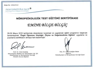 Uzm. Psk. Bilge Yar profilinde yer alan galeri fotoğrafı.