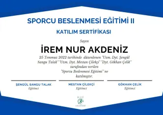 Dyt. İrem Nur Tepe profilinde yer alan galeri fotoğrafı.