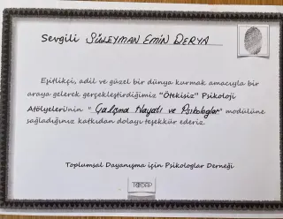 Kl. Psk. Süleyman Emin Derya profilinde yer alan galeri fotoğrafı.