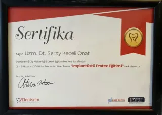 Uzm. Dt. Seray Keçeli Onat profilinde yer alan galeri fotoğrafı.