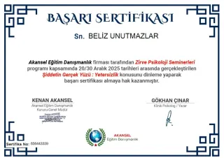 Kl. Psk. Beliz Unutmazlar profilinde yer alan galeri fotoğrafı.