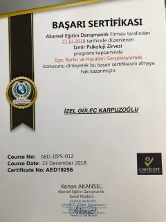Uzm. Psk. İzel Güleç Karpuzoğlu profilinde yer alan galeri fotoğrafı.