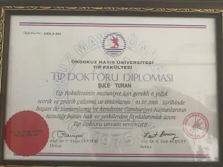 Uzm. Dr. Şule Turan Akyol profilinde yer alan galeri fotoğrafı.