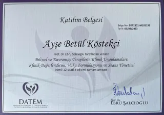 Kl. Psk. Ayşe Betül Köstekçi profilinde yer alan galeri fotoğrafı.