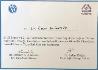 Uzm. Dr. Cem Gündüz profilinde yer alan galeri fotoğrafı.