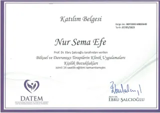Uzm. Psk. Nur Sema Efe profilinde yer alan galeri fotoğrafı.