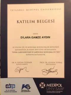 Uzm. Dkt. Dilara Gamze Aydın profilinde yer alan galeri fotoğrafı.