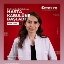 Dt. Özge Suda Tekelioğlu — Diş Hekimi, Konya. Portre fotoğrafı.