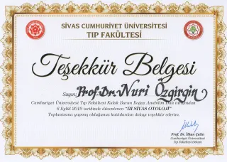 Prof. Dr. Nuri Özgirgin profilinde yer alan galeri fotoğrafı.