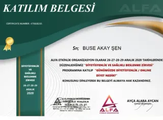 Dyt. Buse Akay Şen profilinde yer alan galeri fotoğrafı.