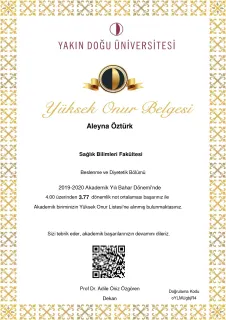 Dyt. Aleyna Öztürk profilinde yer alan galeri fotoğrafı.