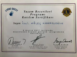 Uzm. Psk. İzel Güleç Karpuzoğlu profilinde yer alan galeri fotoğrafı.