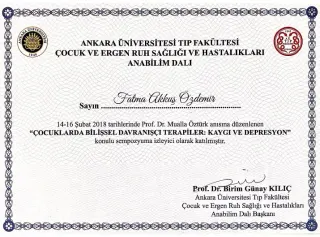 Uzm. Dr. Fatma Akkuş Özdemir profilinde yer alan galeri fotoğrafı.