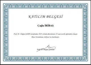 Kl. Psk. Çağla İribaş profilinde yer alan galeri fotoğrafı.