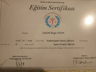 Uzm. Psk. Eylem Esen profilinde yer alan galeri fotoğrafı.