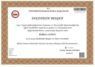 Doç. Dr. Balkan Şahin profilinde yer alan galeri fotoğrafı.