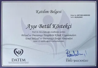 Kl. Psk. Ayşe Betül Köstekçi profilinde yer alan galeri fotoğrafı.