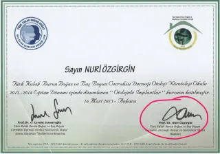 Prof. Dr. Nuri Özgirgin profilinde yer alan galeri fotoğrafı.