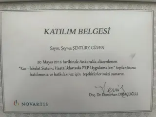 Uzm. Dr. Şeyma Şentürk Güven profilinde yer alan galeri fotoğrafı.