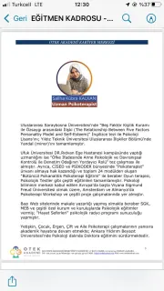 Uzm. Psk. Saliha Kübra Kalkan profilinde yer alan galeri fotoğrafı.
