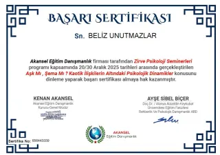 Kl. Psk. Beliz Unutmazlar profilinde yer alan galeri fotoğrafı.