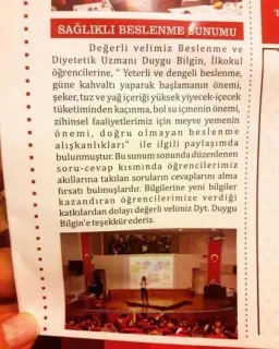 Uzm. Dyt. Duygu Bilgin Göçer profilinde yer alan galeri fotoğrafı.